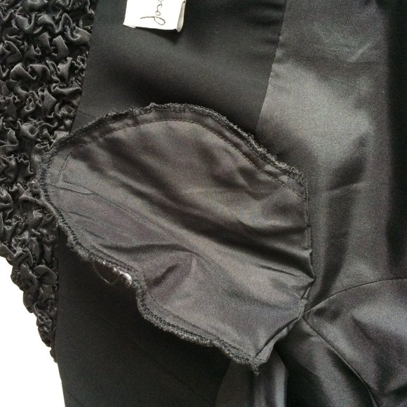 Joseph Ribkoff Womens Black Jacket Sz 8 Ruched Collar Full Zip Lined Polyester - Picture 7 of 11